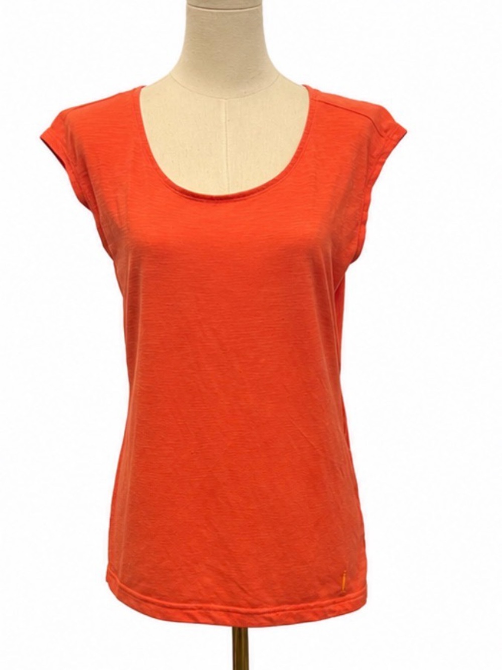Lucy Activewear Cap Sleeve Workout Top Orange Size Large